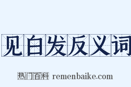 见白发反义词是什么意思的图片
